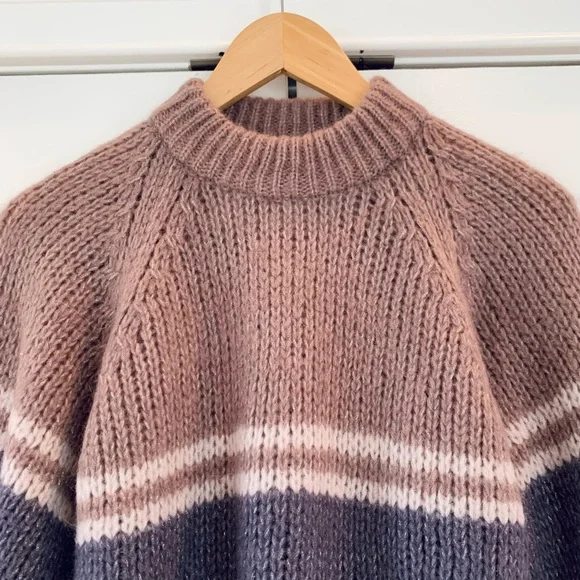 Xirena Sweater Alpaca Blend Knit Mock Neck Pullover Neutral Snowbird Size XS - Picture 4 of 9